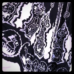 Black and white sequin BOHO skirt